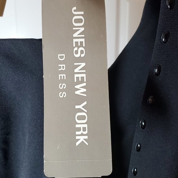 Jones New York Black Cocktail Dress - Size 10 NWT - Picture 8 of 12
